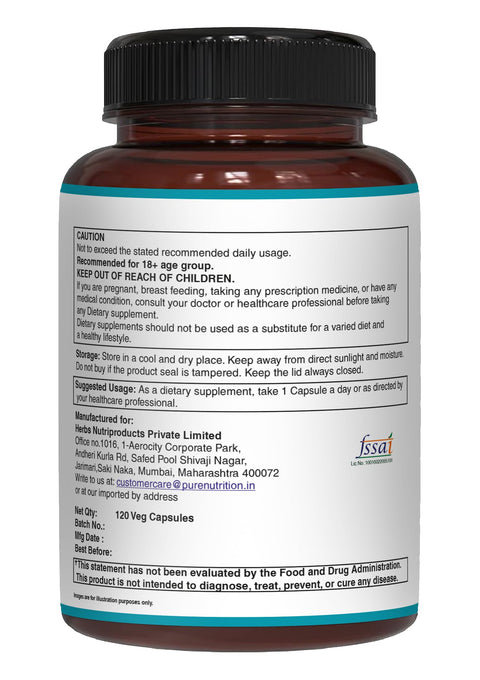Pure Nutrition Bio Coenzyme Q10-175Mg 120 Veg Caps Coq10 With Bioperine & Arjuna Extract Nutrient-Rich Botanicals For Daily Wellness Non-Gmo