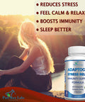 YUMMYVITE Adaptogen Stress Relief Immune Support Formula - Adaptogenic Adrenal Support With Ashwagandha, Astragalus, Ginseng, Holy Basil, Rhodiola, Amla, Maca, Schisandra, Non-Gmo - 60 Capsules