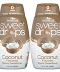 Sweetleaf Sweet Drops Coconut Stevia Liquid Sweetener - Flavor Foods Keto Coffee with Sugar Zero Calorie Non-Glycemic Response Stevia Drops 1.7 Fl Oz Ea (Pack of 2)