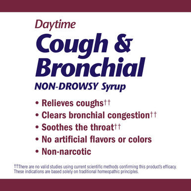 Nature'S Way Boericke & Tafel Daytime Cough & Bronchial Syrup, Cough Suppressant & Expectorant , Non-Drowsy, 4 Fl. Oz