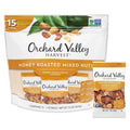 Orchard Valley Harvest Honey Roasted Mixed Nuts, 1 Ounce Bags (Pack of 15), Almonds, Peanuts, Pecans, and Cashews, Gluten Free, Non-GMO, No Artificial Ingredients