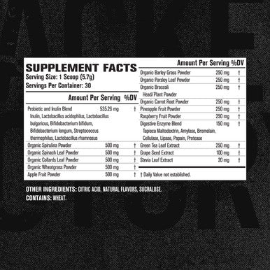 Green Surge Green Superfood Powder Supplement Keto Friendly Greens Drink w/Spirulina Wheat Barley Grass Organic Greens Green Tea Extract Probiotics Digestive Enzymes Sour Apple 30sv