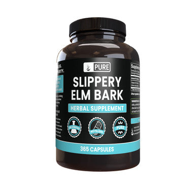 PURE ORIGINAL INGREDIENTS Slippery Elm Bark (365 Capsules) No Magnesium Or Rice Fillers, Always Pure, Lab Verified