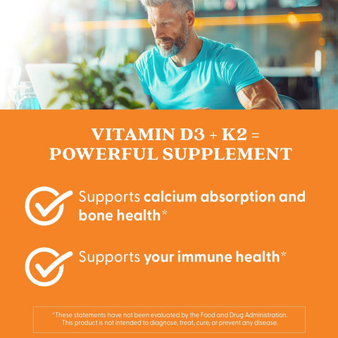 DoctorS Best Vitamin D3 And K2 Supplement For Men and Women Vitamin D3 5000 Iu + K2 As Mk7 Bone Health Support Gluten Non Gmo Vegetarian Capsules 60 Veg Caps