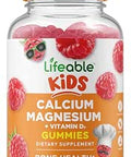 Lifeable Kids Calcium Magnesium and Vitamin D Gummies Great Tasting Kids Calcium Gummies for Tooth and Bone Health Bone Strength Supplements for Kids 90 Gummies