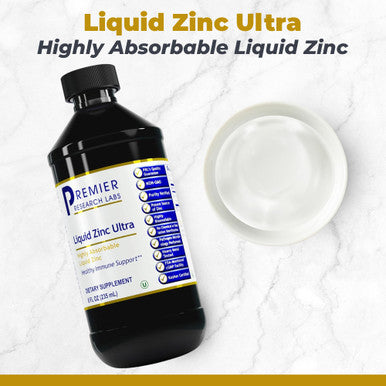 Premier Research Labs Liquid Zinc Ultra - Minerals For Immune Support & Overall Well-Being - Highly Absorbable Liquid - Great