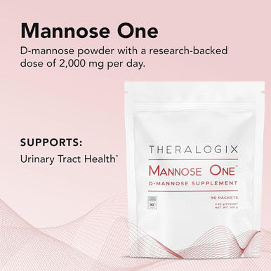 Theralogix TheraCran One + Mannose One Bundle 90 Count & 7.05 Ounce (Pack of 2)