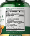 Carlyle Turmeric And Tart Cherry Capsules | 120 Count | With Bioperine | Vegetarian, Non-Gmo, Gluten Free Supplement