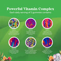 Natures Craft Delicious Daily Kids Multivitamin Gummies - Multivitamin for Kids Immunity Support Gummies with Vitamins A C D3 E B Zinc - Kids Vitamins Gummy Multivitamin Formula - Halal Gelatin and Gluten