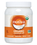 Nutiva Organic Steam-Refined Coconut Oil, 15 Fl Oz, USDA Organic, Non-GMO, Vegan, Keto, Paleo, Neutral Flavor and Aroma for Cooking & Natural Moisturizer for Skin and Hair