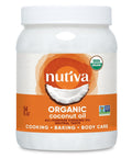 Nutiva Organic Steam-Refined Coconut Oil, 54 Fl Oz, USDA Organic, Non-GMO, Vegan, Keto, Paleo, Neutral Flavor and Aroma for Cooking & Natural Moisturizer for Skin and Hair
