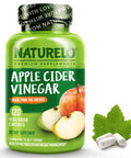 NATURELO Apple Cider Vinegar Capsules - ACV with Mother Supplement for Men & Women for Detox, Cleanse and Weight Management - 120 Vegan Capsules