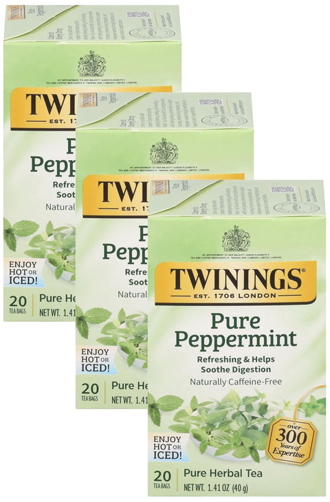 Twinings Lemon & Ginger, Caffeine-Free Herbal Tea Bags, 100 CT Box (1 Pack) | Spicy & Tangy, Ginger, Lemon Peel, Lemongrass, Blackberry Leaves, Soothe Digestion, 100 Foil Lined Individually Wrapped Bags
