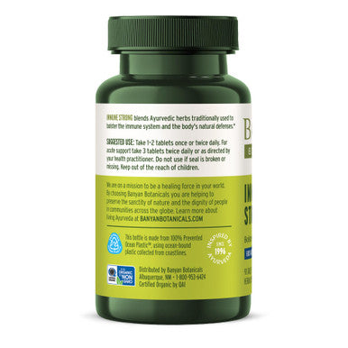 Banyan Botanicals Immune Strong Organic Supplement With Turmeric & Tulsi Ayurvedic Immune Formula That Supports The Body'S Natural Defenses* 90 Tablets Non-Gmo Sustainably Sourced Vegan