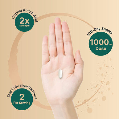 LTyrosine Capsules 1000mg Per Serving 200 Capsules Support Memory Cognitive Health and Mental Alertness Premium Tyrosine Brain Health Supplement No GMOs