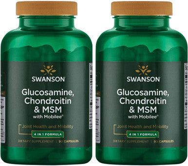Swanson Glucosamine Chondroitin & Msm with Hyal-Joint 90 Capsules (2 Pack)