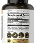 Ultra Chromium Picolinate 1000Mcg | 360 Tablets | Vegetarian, Non-Gmo, Gluten Free | By Carlyle