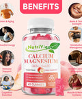 Calcium Gummies 600Mg With Vitamin D3, Calcium Magnesium Zinc Gummies For Bone & Immune Support, Calcium Supplement For Women & Men, Sugar Free, Vegan, Peach Flavor, 120 Count