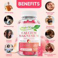 Calcium Gummies 600Mg With Vitamin D3, Calcium Magnesium Zinc Gummies For Bone & Immune Support, Calcium Supplement For Women & Men, Sugar Free, Vegan, Peach Flavor, 120 Count
