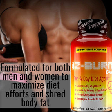 Z-BURN DAY- 1 PILL A DAY FAT BURNER! Just 1 capsule burns fat, boosts metabolism, suppresses appetite, and provides all day energy and focus to hit your goals and get stuff done!