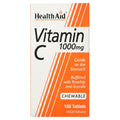 HealthAid Vitamin C - Chewable, 100 Vegetarian Tablets, 1000 mg