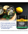 Country Life Activated Coconut Charcoal Powder 500Mg 5 Ounces 200 Servings Certified Gluten Free Certified Vegan Non-Gmo Verified