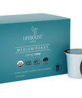 Lifeboost Medium Roast Low Acid Coffee K Cups Single Origin Mold Free Non GMO Organic Coffee Pods Compatible with Keurig and Keurig 2 Machines 10 Count
