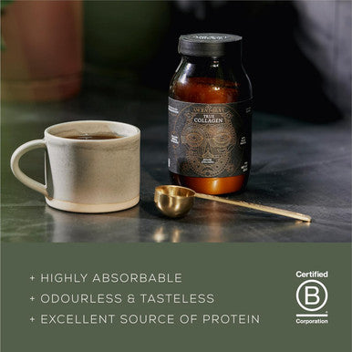 Ancient + Brave True Collagen 200G - Grass-Fed Bovine Collagen Powder - 100% Hydrolysed Collagen Peptides (Type 1) High Protein Suppliments For Women,Fasting, Beauty Keto Skin, Hair & Nail Health