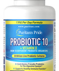 Probiotic 10 with Vitamin D to Support Immune Function* 120 Count by Puritan's Pride