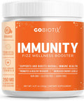 Immunity Fizz Wellness Booster by GoBiotix Immune Defense Powder Vegan Superfood Elderberry Turmeric Vitamin C B12 Supplement NonGMO Gluten Soy Sugar Free Immunity Support Orange