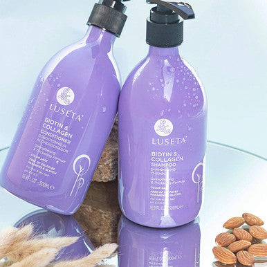 Luseta Biotin Shampoo and Conditioner for Hair Growth Thickening Shampoo for Thinning Hair and Hair Loss Infused with Argan Oil to Repair Damaged Dry Hair Sulfate Paraben 2 x 16.9 fl oz