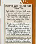 Health Aid Super Folic Acid 400ug 270's