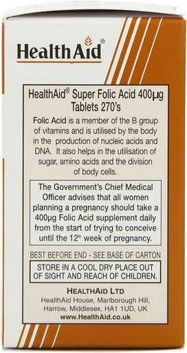 Health Aid Super Folic Acid 400ug 270's