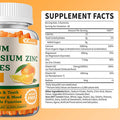 (2 Pack) Calcium Magnesium Zinc Gummies With Vitamin D3 & K2 - Sugar Calcium Gummies For Women And Men - Bone & Immune Support - Non-Gmo, Gluten-Free, Orange Flavored - 120 Count