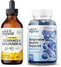 Wild & Organic Echinacea Goldenseal Tincture 4 Fl Oz & Lung Detox Gummies