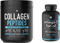 Sports Research Collagen Peptides 16oz Omega3 Fish Oil 30ct Bundle