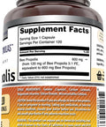 Amazing Nutrition Formulas Bee Propolis Supplement | 600 Mg Per Serving | 120 Capsules | Non-GMO | Gluten | Made in USA