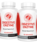 Silver Fern Brand Ultimate High Potency Digestive Enzyme Supplement - 2 Bottles - 100% Intestinal Coverage - Digestive Comfort - Improve Food Tolerability