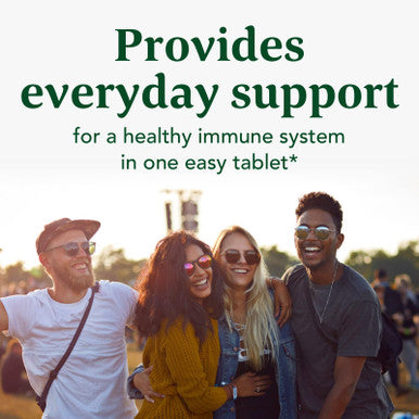 MegaFood Daily Immune Support - Immune Support Supplement With Vitamin C Vitamin D Zinc Astragalus Root And More - Vitamins For Women & Men - Non-Gmo - Made Without 9 Food Allergens - 60 Tabs