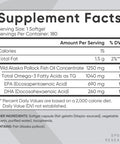 Sports Research Triple Strength Omega 3 Fish Oil Burpless Fish Oil Supplement w/EPA DHA Fatty Acids from Wild Alaskan Pollock Heart Brain Immune Support for Men Women 1250 mg 180 ct
