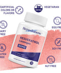 Herodianow 99% Ultra Purity Sublingual Trans-Resveratrol Supplement Organic 900Mg,Aging,Skin,Immune System,120 Lozenges