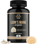 Bioyouth Organic Lions Mane Brain Support Dietary Supplement Premium Lions Mane Mushroom Extract - 90 Capsules