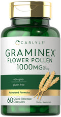 Carlyle Graminex Flower Pollen Extract | 1000 Mg | 60 Capsules | Non-Gmo & Gluten Free
