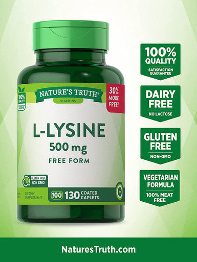 Nature's Truth L-lysine 500mg Bonus Tablets, 130 Count