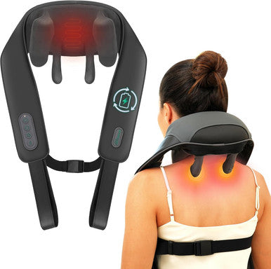 Snailax Cordless Neck Shoulder Massager With Soothing Heat, Fsa Hsa Eligible, Upgarded 4D Deep Tissue Kneading, Shiatsu Neck Back Massager Pillow For Neck, Traps, Back, Gifts For Men Women Mom Dad