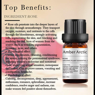 Rose Jasmine Essential Oil Set, 100% Pure Natural Aromatherapy Therapeutic Grade Essential Oils for Diffuser-2 X 10ml