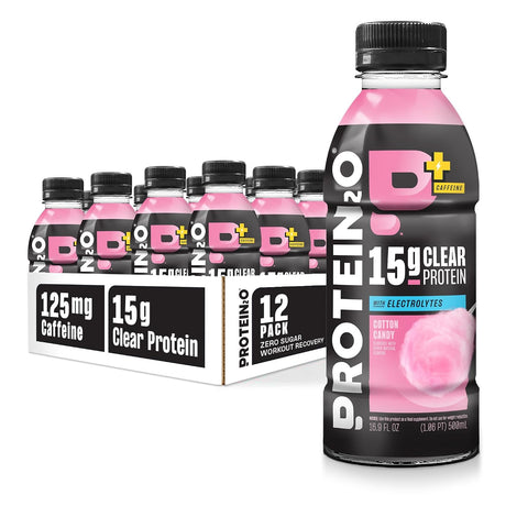 Protein2o 15g Whey Protein Isolate Hydration Drink Plus Energy & Focus, 350mg of Electrolytes, Vitamins B5 & B6, Sugar Free, Energy Variety Pack, 16.9 oz Bottle (Pack of 12)