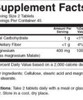 KAL Magnesium Malate 400 | Chelated with Malic Acid for Energy Production | Supports Healthy Muscle Function | 90 Vegetarian Tablets