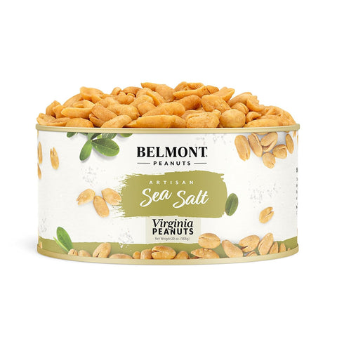 Belmont Peanuts Gourmet Sea-Salted Virginia Peanuts, 20 oz (1 Pack) ÃƒÂ¢Ã¢â€šÂ¬Ã¢â‚¬Å“ Only 3 Simple Ingredients, No Preservatives, 7g Protein ÃƒÂ¢Ã¢â€šÂ¬Ã¢â‚¬Å“ A Premium, Salty, Crunchy, Hand Seasoned Snack