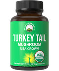 Organic Turkey Tail Capsules - Usa Grown Made With Real Turkey Tail Mushroom. Immune System Support Naturally Harvested Mushroom